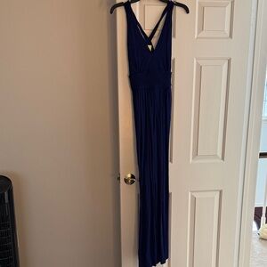 Anthropologie Navy Maxi Dress